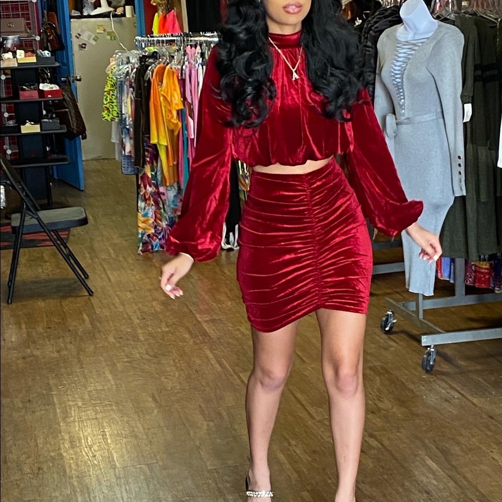 Brand new two piece skirt set. Small medium and large
